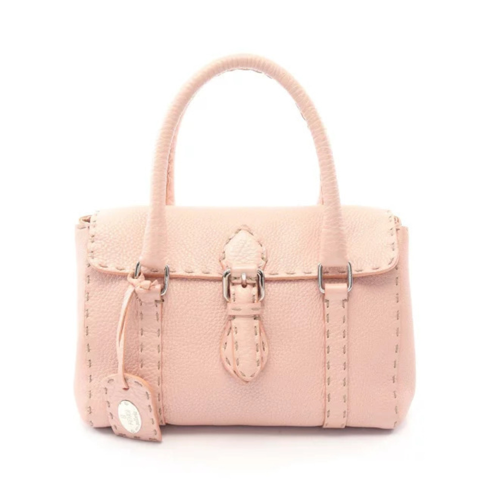 Fendi Selleria Linda Handbag Leather Pink